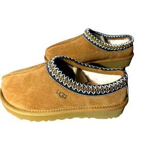 UGG Tasman Chestnut Suede Sheepskin Braid Women's Slippers Size‎ 5/UK3 NEW